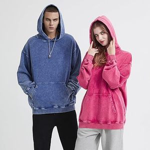Sudaderas con capucha de lavado ácido informales para hombre, ropa de invierno, sudaderas con capucha de lavado ácido informales de Color sólido, ropa de moda, sudaderas con capucha de lavado ácido ajustadas para hombre - Product Image 4