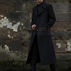 Abrigo Largo para Hombre de Estilo Clásico, Hecho Profesionalmente, Ropa de Moda Urbana - Product Image 6