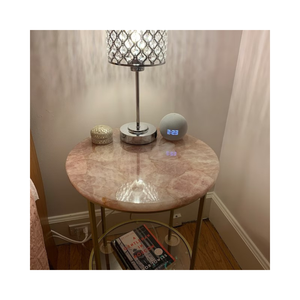 โต๊ะกาแฟควอตซ์ทรงกลมหรูหราทันสมัยสำหรับจัดประชุมหรูหราท็อปสำหรับห้องนั่งเล่นห้องรับประทานอาหารและของตกแต่งบ้าน - Product Image 1