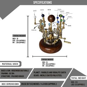 Fabrication indienne modèle Orrery poli fabriqué à la main avec finition en laiton pour la décoration de la maison et de la salle de classe disponible au prix d'exportation - Product Image 3
