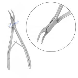 Mini pince à gouge Friedmann Rongeur 120mm mâchoire droite incurvée Instruments chirurgicaux dentaires approuvés CE pour la coupe d'os alvéolaire - Product Image 3