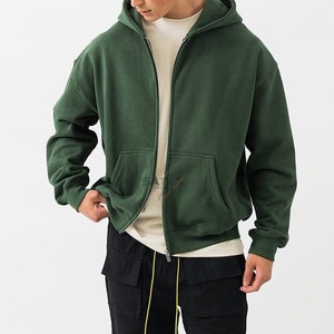 Sweat à capuche zippé pour homme en coton 100% de haute qualité, lavage à l'acide, design lourd, épaules tombantes, lavage à l'acide, vente en gros 2025 - Product Image 4