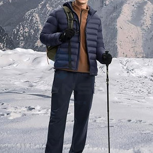 Usine directe hommes couleur bloc hiver doudoune décontracté coupe ample bulle manteau isolé doublure OEM/ODM marque en vrac - Product Image 6