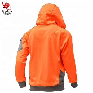 Men's Heavyweight Cotton Pullover <b>Hoodie</b> Sweatshirt Casual Water-Proof Breathable Reflective Protective Workwear Safety Features - Product Image 3