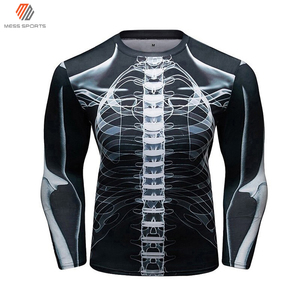 Nouveau Rashguard Professionnel Personnalisé pour Homme 100% Polyester Léger T-shirt de Compression d'Entraînement Faible MOQ Vente en Gros - Product Image 3
