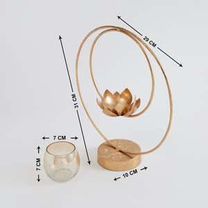 เชิงเทียนแสงเทียนดีไซน์ทันสมัยทำด้วยมือทำจากโลหะรูปทรงแฟนซี - Product Image 2