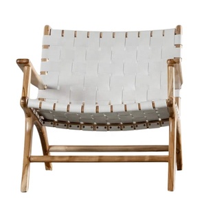 เก้าอี้สวนเก้าอี้กลางแจ้งหนังไม้สักเก้าอี้ลานทนทานดีไซน์เรียบง่ายเก้าอี้สวน - Product Image 2