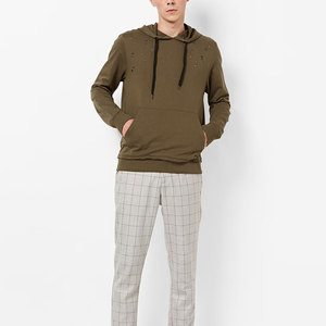 Fabrication professionnelle de sweat à capuche en détresse pour hommes à forte demande 100% impression numérique en coton pour l'hiver - Product Image 5