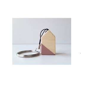 Porte-clés en bois couleur bois naturelle différente taille moyenne logo personnalisé porte-clés en bois mendier et boîte à bijoux - Product Image 5