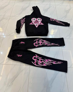 Vêtements de rue de haute qualité avec logo personnalisé dernière mode Vêtements Jogging Pantalon évasé Survêtement polaire technique d'impression bouffante - Product Image 6