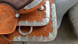 อานม้าหนังแฮนด์เมดแบบพรีเมียมสำหรับการแข่งขันอานม้าโชว์แบบตะวันตกสำหรับมืออาชีพ - Product Image 4