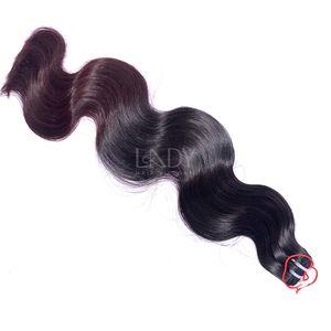 Cheveux bruts de haute qualité corps pointe ondulée Ombre couleur faisceaux avec fermeture pour faire des perruques à partir de vrais cheveux vietnamiens - Product Image 4