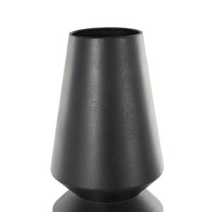 Vase décoratif cannelé Art déco en métal noir Litton Lane Vase à fleurs décoratif en métal cannelé Art déco noir - Product Image 5