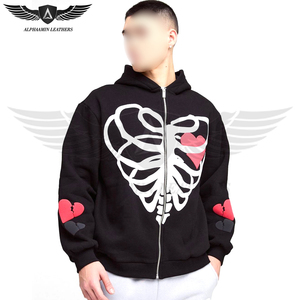 Venta al por mayor tarifa con el mejor proveedor lavable a máquina de primera calidad al aire libre desgaste cómodo nueva moda Puff impresión sudaderas con capucha - Product Image 1