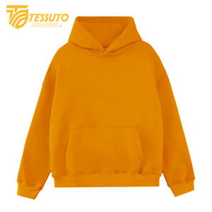 เสื้อฮู้ดผ้าฟลีซแบบสวมหัวสำหรับผู้ชายทรงโอเวอร์ไซส์ผ้าคอตตอน100% พิมพ์ลายแบบ DIY - Product Image 4