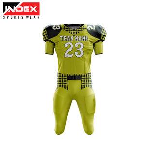 Uniformes personnalisés de football américain Streetwear respirant avec des uniformes boxy brodés de sports de rugby sublimés - Product Image 5