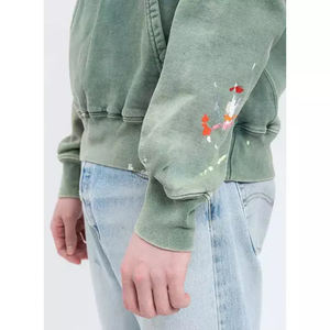 Sudadera con Capucha de Algodón 100% Pesado, Estilo Urbano Otoñal, Personalizada, Última Moda 2025, Transpirable, con Lavado Ácido - Product Image 4