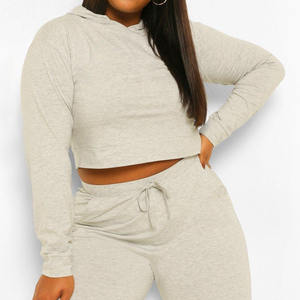 Venta al por mayor tarifa suave polar chándal logotipo personalizado señoras ropa deportiva transpirable Color sólido patrón mujer chándal conjunto - Product Image 4