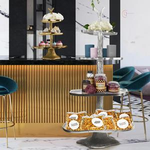 Support à gâteau en métal de luxe avec un design artistique, idéal pour les gâteaux de mariage, les buffets de desserts et une mise en scène de table élégante - Product Image 4