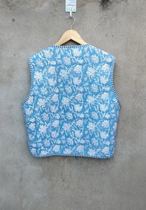 Veste matelassée réversible en coton imprimé style bohème pour femme, motif floral, idéale pour l'hiver, décontractée, cadeau de vacances, vêtement - Product Image 6