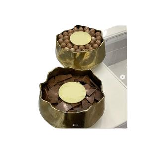 Cuenco para servir de chocolate de color dorado, último diseño, Mesa para el hogar, platos decorativos para servir en proveedores mayoristas - Product Image 1