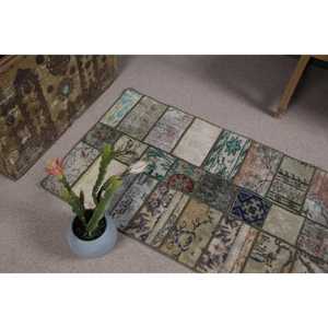 Turkish Rug, 2.4x5.9 ft Vintage Rug, <b>Brown</b> Persian <b>Wool</b> Rug - Product Image 5