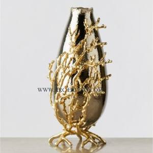 Nouveaux vases et pots décoratifs de fleur de table de conception de fantaisie faits de vases à fleur en métal en aluminium de métal pour l'utilisation de restaurant d'hôtel - Product Image 6