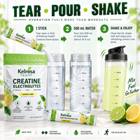 Poudre Pré-Entraînement Sportive : Créatine Monohydrate en Poudre, Complément Alimentaire pour Boisson, Soutien Énergétique et Hydrique, Poudre d'Électrolytes à la Créatine
