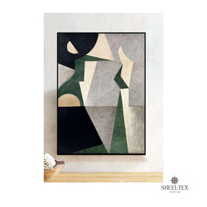 New Collection Leather Patch Wall Art Hand-Painted <b>Framed</b> and Handmade <b>for</b> Elegant Room Decoration at Lowest Price - Product Image 6