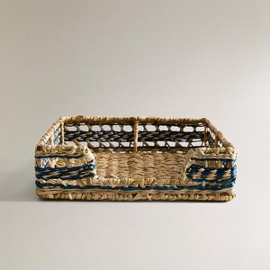 Servilletero de Ratán Tejido a Mano, Servilletero de Mimbre Rústico y Ecológico para Decoración de Mesa de Comedor para Bodas y Fiestas - Product Image 1