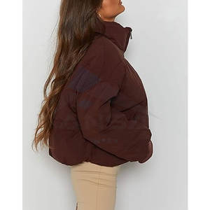 Chaqueta Acolchada Corta de Invierno para Mujer, Estilo Holgado, Color Chocolate, Moda Urbana - Product Image 5