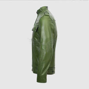 แจ็คเก็ตหนังแท้ปกตั้งสบายและทันสมัยสำหรับนักปั่นจักรยานและแฟชั่นในชีวิตประจำวันทนทานและยาวนาน - Product Image 6