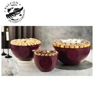 Cuenco de chocolate azul de tres martillos Cuenco dulce de metal de lujo para bodas seguras Elemento decorativo de gran venta - Product Image 4