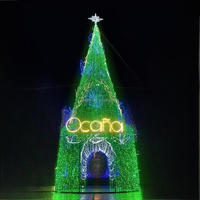 Outdoor-Durchgangs-Drahtgestell Weihnachtsbaum-Lichtskulptur Dekoration für Kommerzielle Winterbeleuchtung Wald-Lichtshow