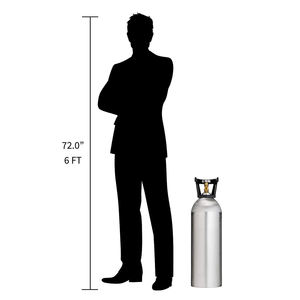 Cilindro de CO2 de 20 lb (11.3 kg) de aluminio para sistema de cerveza de barril, dispensador de bebidas, válvula CGA320 - Product Image 6