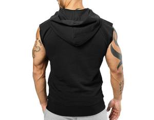 Sudaderas con capucha de gimnasio personalizadas Nuevo estilo para hombre Sudadera con capucha sin mangas Última Sudadera con capucha de entrenamiento para hombre Material transpirable - Product Image 2