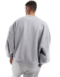 Venta al por mayor de ropa de peso pesado sudaderas de impresión de moda gruesa personalizada logotipo bordado de los hombres Hip Hop Streetwear básicos - Product Image 2