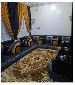 Design d'intérieur Majlis arabe, design classique moderne, ensemble élégant pour salon, sièges d'angle luxueux, design gain de place - Product Image 1