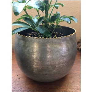 Maceta de metal de calidad superior Pulida a mano Uso Jardín Acento Cama Macetas con tamaño y forma disponibles al mejor precio - Product Image 1