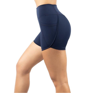 Shorts Deportivos para Mujer, para Correr, Fitness, Gimnasio, Cintura Elástica, Lona Sólida, Poliéster/Algodón, para Yoga - Product Image 3