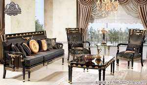 Classic Hand Carved Luxury <b>Sofa</b> Set for Living Room 8 Seater Hand Carved <b>Sofa</b> Set Antique <b>Gold</b> Finished <b>Sofa</b> Set Living Room USA - Product Image 2
