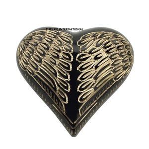Nouveau look design fait à la main en forme de coeur crémation urnes pour animaux de compagnie accessoires funéraires urnes en métal en aluminium crémation - Product Image 4