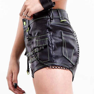 Nouveautés Shorts en cuir Shorts en cuir pour femmes à la mode Logo personnalisé Shorts en cuir d'entraînement au meilleur prix - Product Image 6