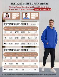 Men's Basic Oversized Cotton Pullover Hoodie Winter Streetwear <b>Thick</b> <b>Fleece</b> Sweatshirt with Drop Shoulder Soft Fit Solid Pattern - Product Image 2