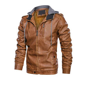 Nouvelle veste en cuir véritable de haute qualité 100% authentique, directement de l'usine, avec fermeture éclair, col montant, style streetwear, hiver, homme - Product Image 1