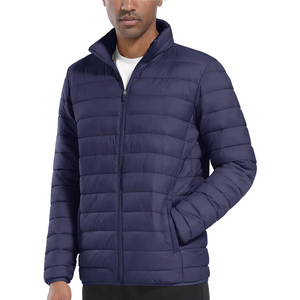 Chaqueta Acolchada Ligera de Moda para Hombre, Cuello Alto, Resistente al Agua, Cortavientos, con Cremallera, Abrigo Cálido Informal para Trabajo al Aire Libre, Invierno - Product Image 1