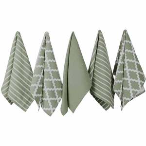 ผ้าเช็ดจานผ้าฝ้ายทอแบบพรีเมี่ยมสำหรับ100% ผ้ากอล์ฟผ้าทอลายทางย้อมสีล้วนพิมพ์ลายบีบอัด - Product Image 4