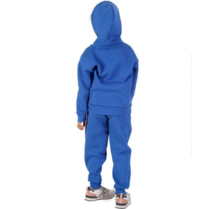 Conjunto Deportivo de Felpa de Algodón Unisex para Niños, Sudadera con Capucha y Pantalones Deportivos, Impresión de Logotipo Personalizado, Color Sólido, Ropa Casual - Product Image 6