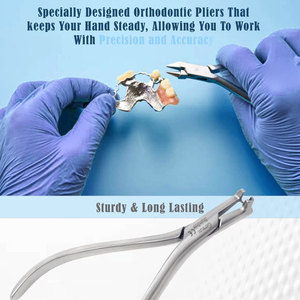 Pince orthodontique de base, outil de pliage de fil d'arc dentaire, pince à placer les brackets, acier inoxydable - Product Image 6