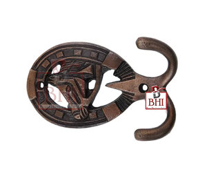 Crochets muraux en tissu antique en cuivre de style moderne en fonte Crochets muraux doubles en fonte robuste - Product Image 6